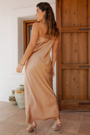 Gold Satin Camille Slip Dress
