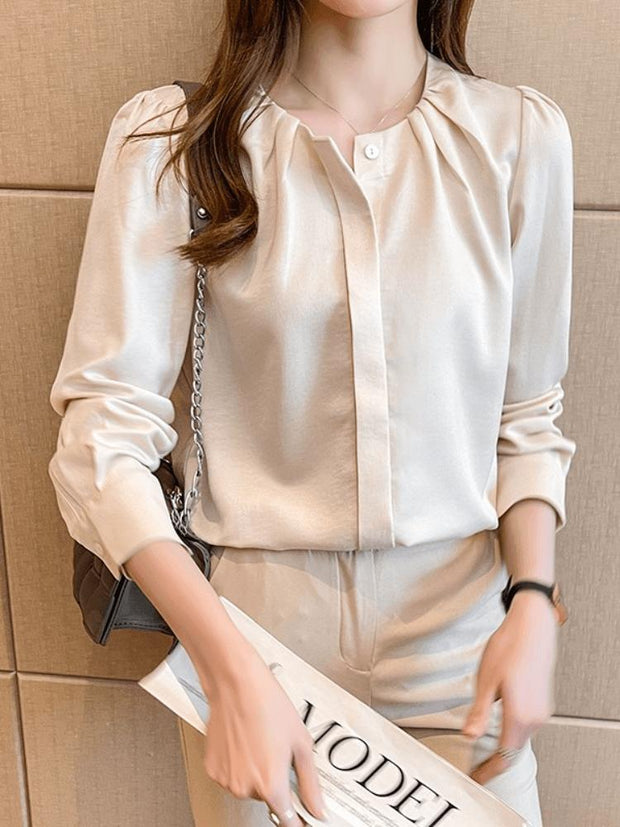 Women's Versatile Elegant Long Sleeve Shirt