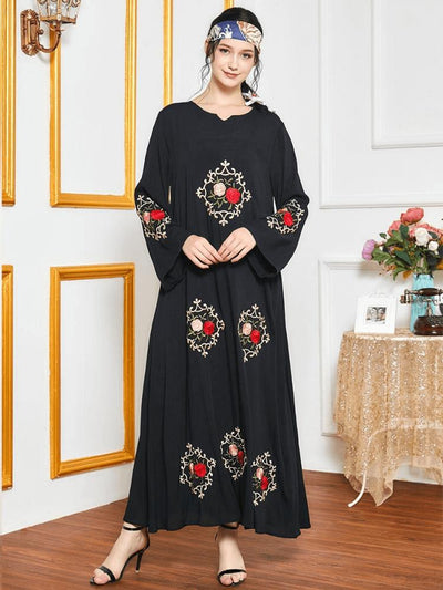 Women's Embroidered Stitched Jalabiya Dress