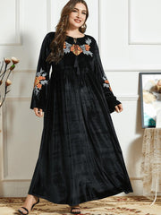 Women's National Embroidery Jalabiya Dress