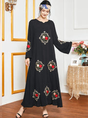 Women's Embroidered Stitched Jalabiya Dress