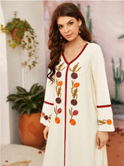 Women's Embroidered Ethnic Jalabiya Dress