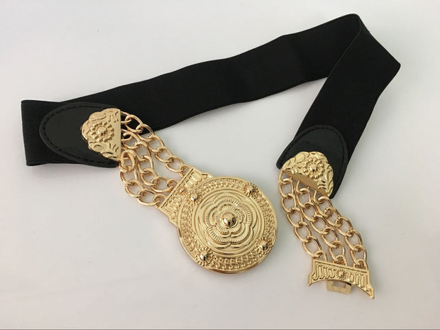 Floral Golden Chain Metal Belt - MY SEXY STYLES