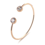 Gem Tipped Torque Bangle