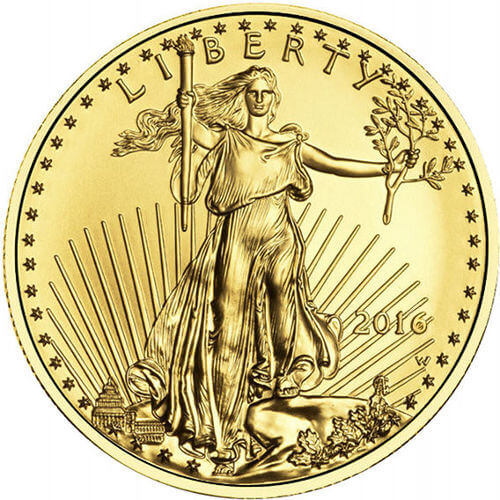 1/10 oz American Gold Eagle Coin (Random Date) (BU)