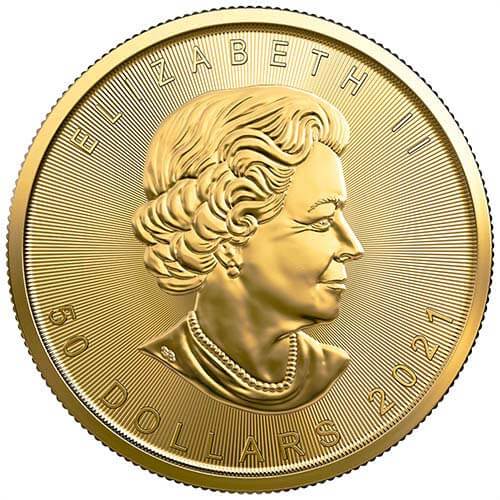 1 oz Canadian Gold Maple Leaf Coin (Random Date) (BU)
